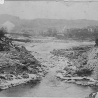 Connecticut River Gorge. At Bellows Falls, VT.