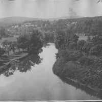Saxtons River. In Basin Farm from top of diving rock.